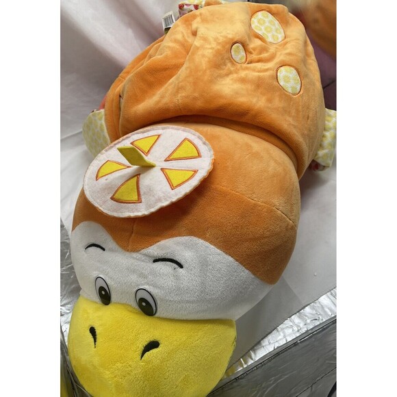 Flip A Zoo Jumbo 30" Reversible Stuffed Animal Orange Pop Penguin Strawberry - Picture 4 of 15